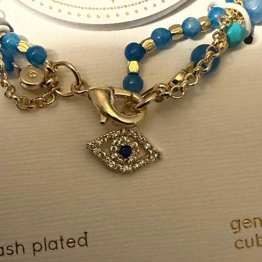 Unwritten Blue and Gold Multi-Strand Bracelet - Picture 5 of 6